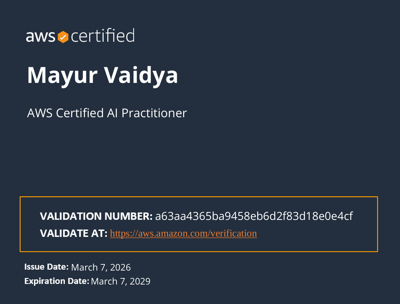 AWS Certified AI Practitioner